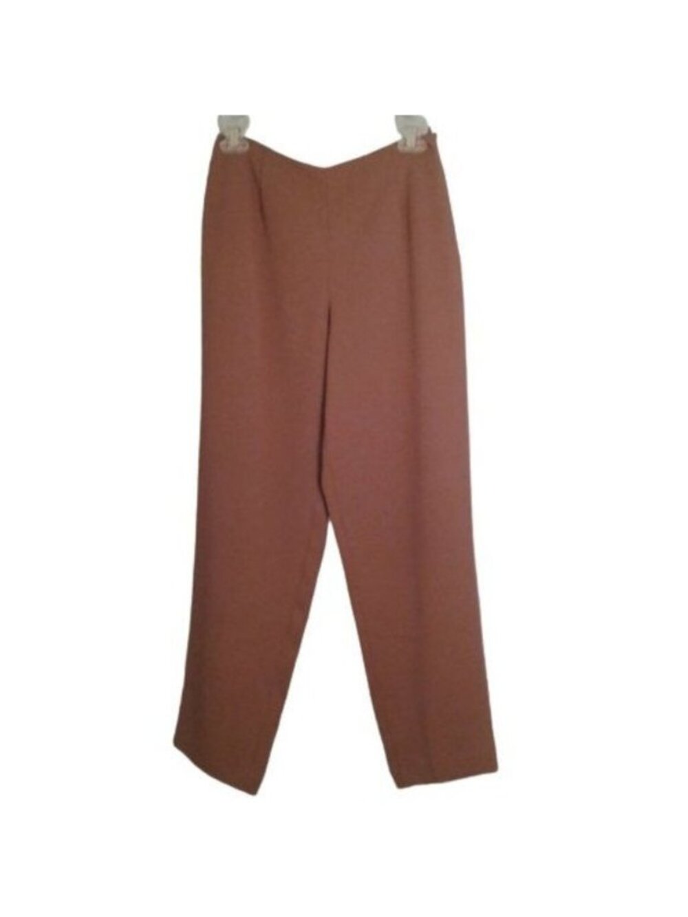 Yansi Fugel Womens Tan High-Waisted Side-Zip Straight-Leg Pants Size 6